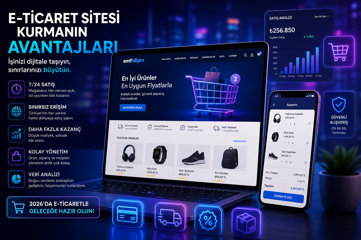 2026’da E-Ticaret Sitesi Kurmak: İşinizi Büyütmenin En Hızlı Yolu
